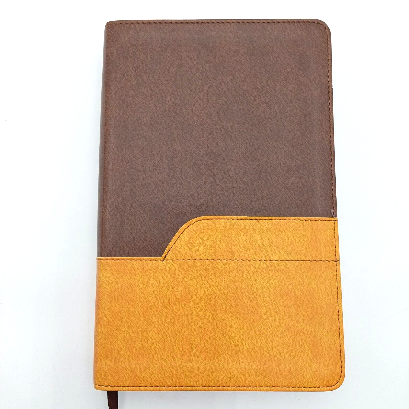 Zondervan NIV Large Print Lay-Flat Holy Bible Duo-Tone Chocolate/Amber w/Box