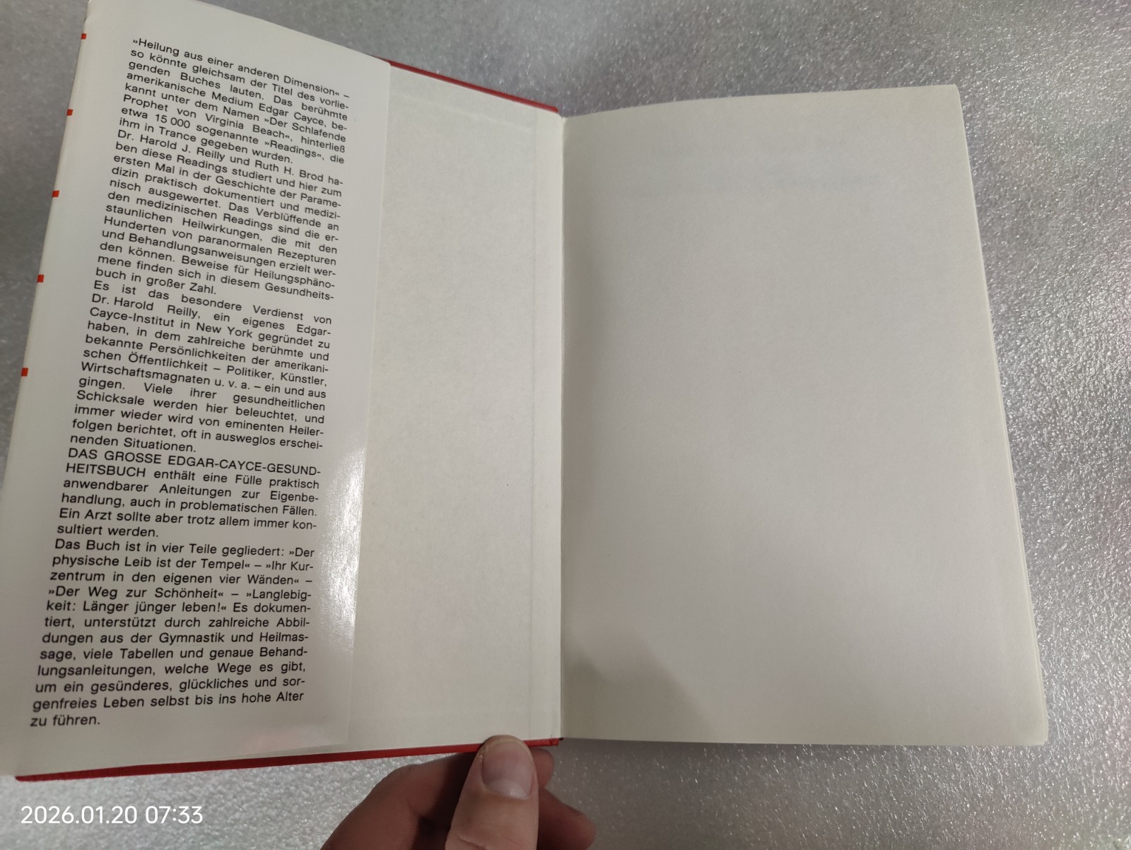 Das grosse Edgar-Cayce-Gesundheitsbuch 7th Edition “Auflage” 1986