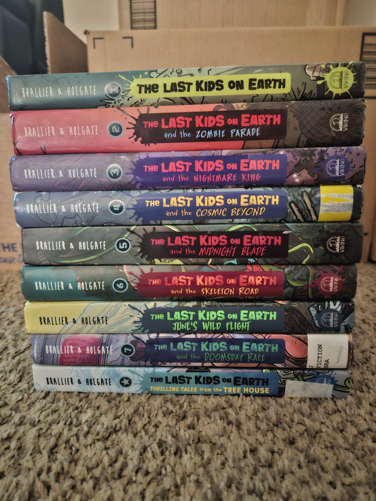 Lot Of 9 Last Kids On Earth . Hardcover. Used. Good Condition