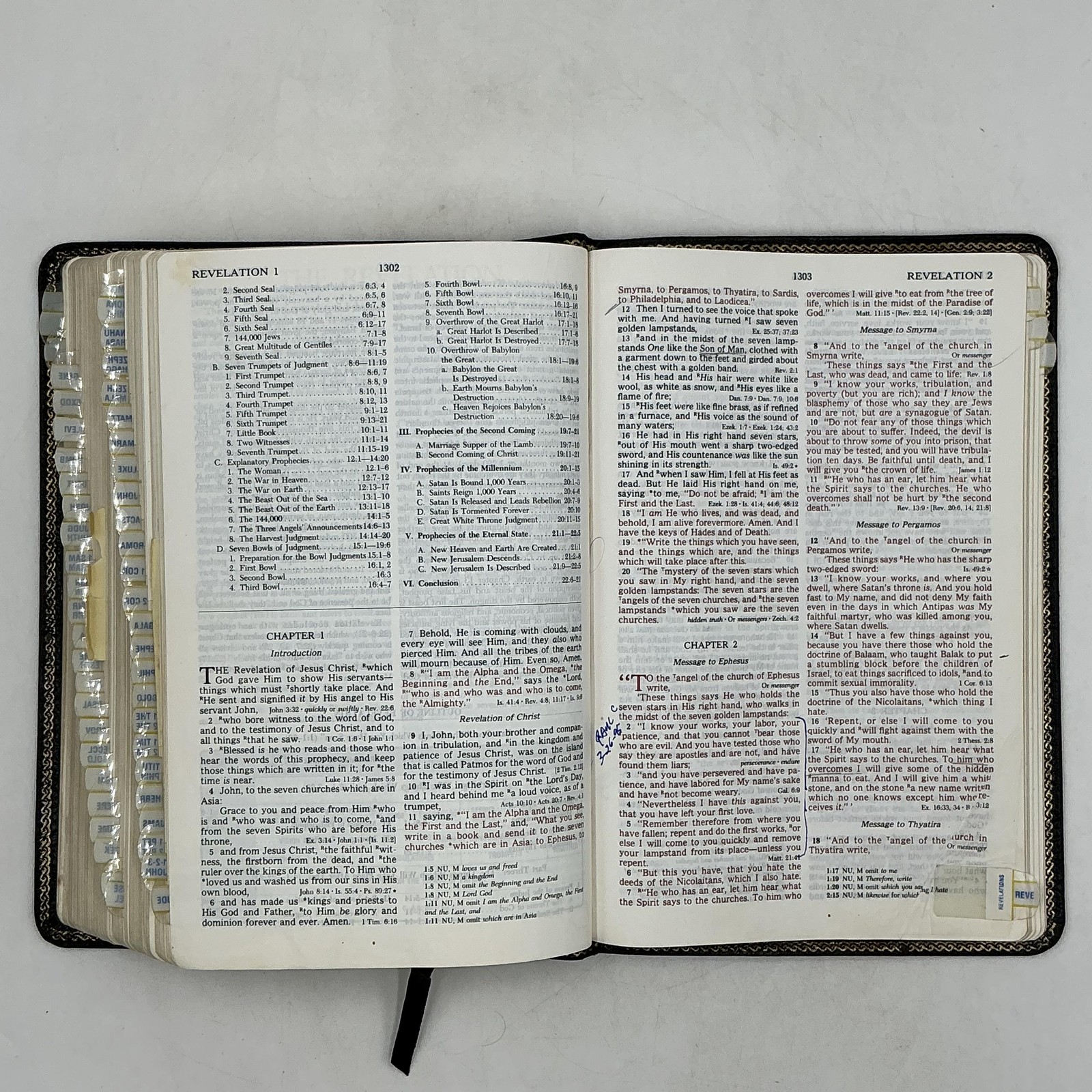 Vintage Holy Bible The Open Bible NKJV Expanded Edition Thomas Nelson Leather