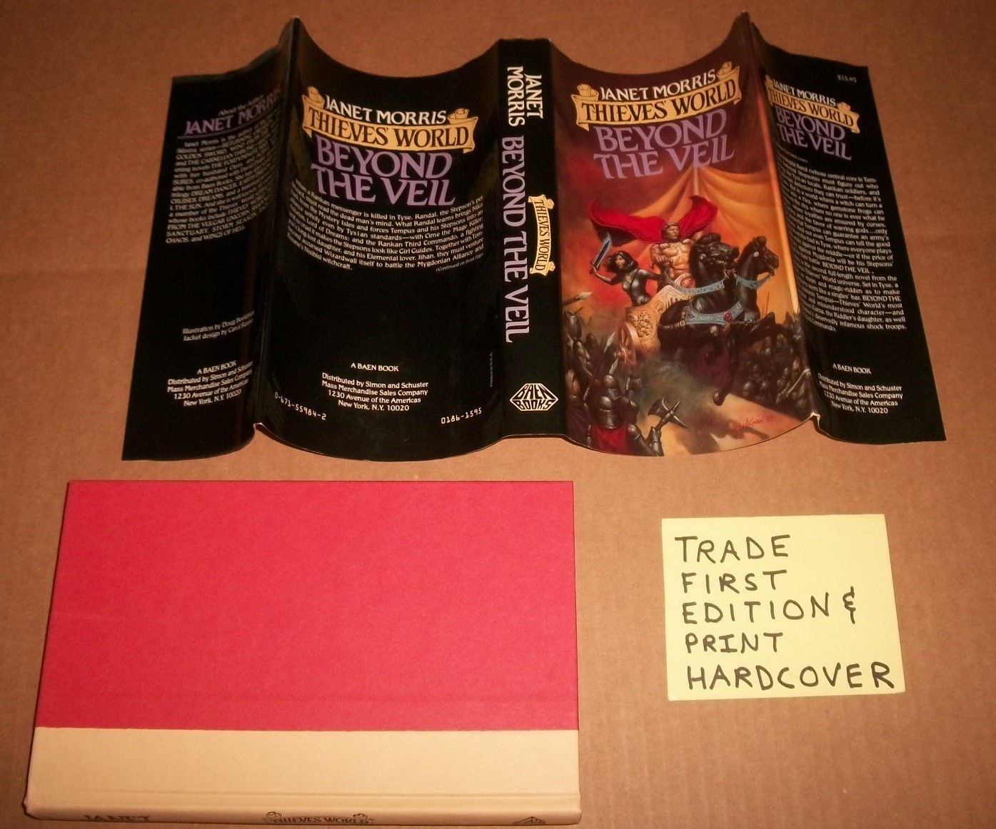 Thieves World Beyond the Veil 1985 Baen Janet Morris HCDJ $15.95 FE and prt VGVG