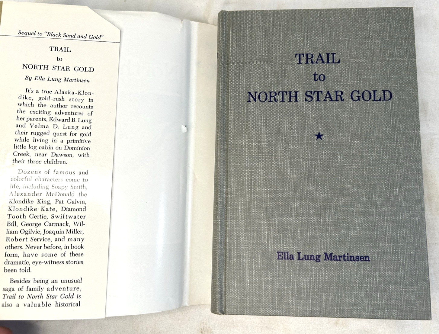 Trail to North Star Gold- Ella Lung Martinsen 1969 HCDJ 1st Edition Alaska Rush