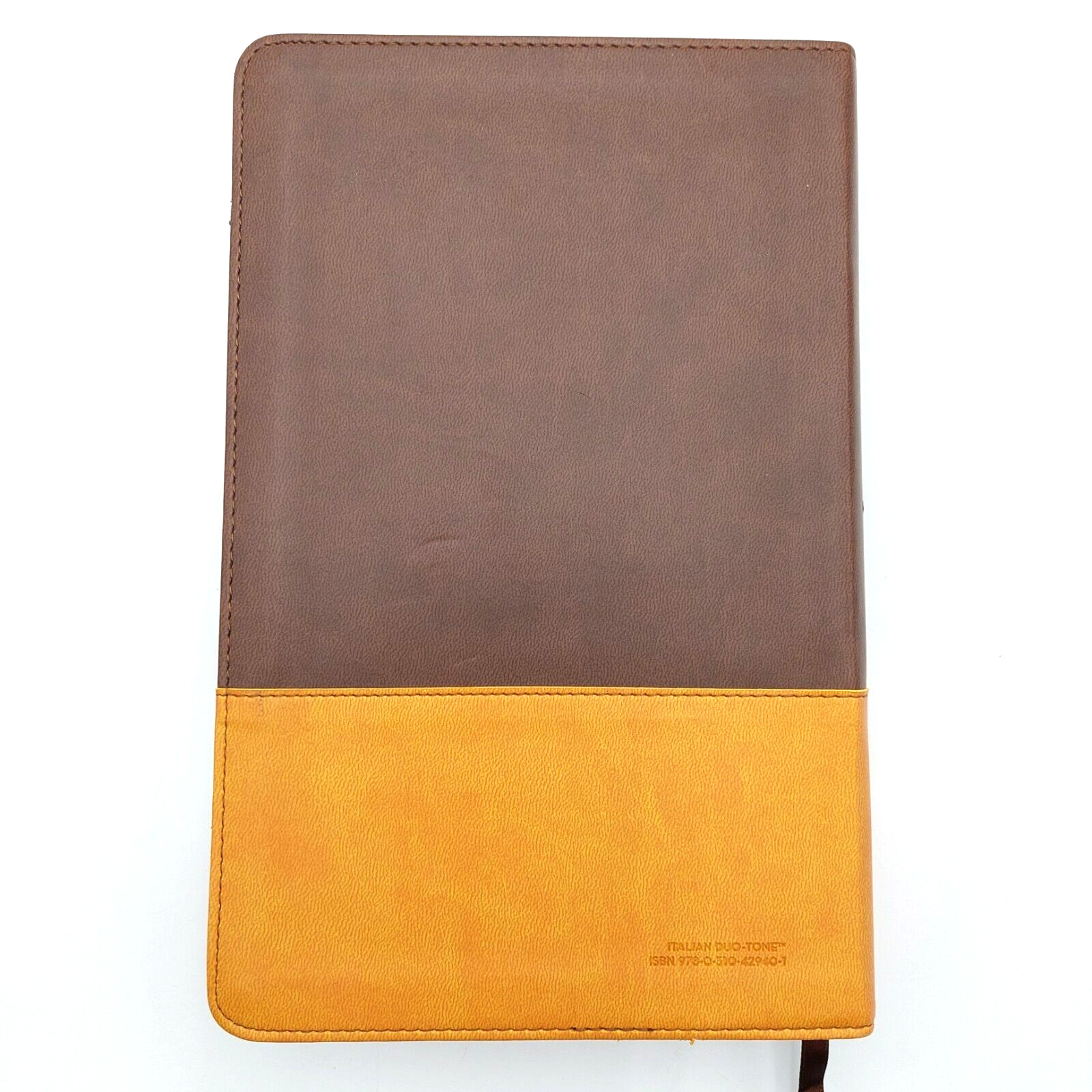 Zondervan NIV Large Print Lay-Flat Holy Bible Duo-Tone Chocolate/Amber w/Box