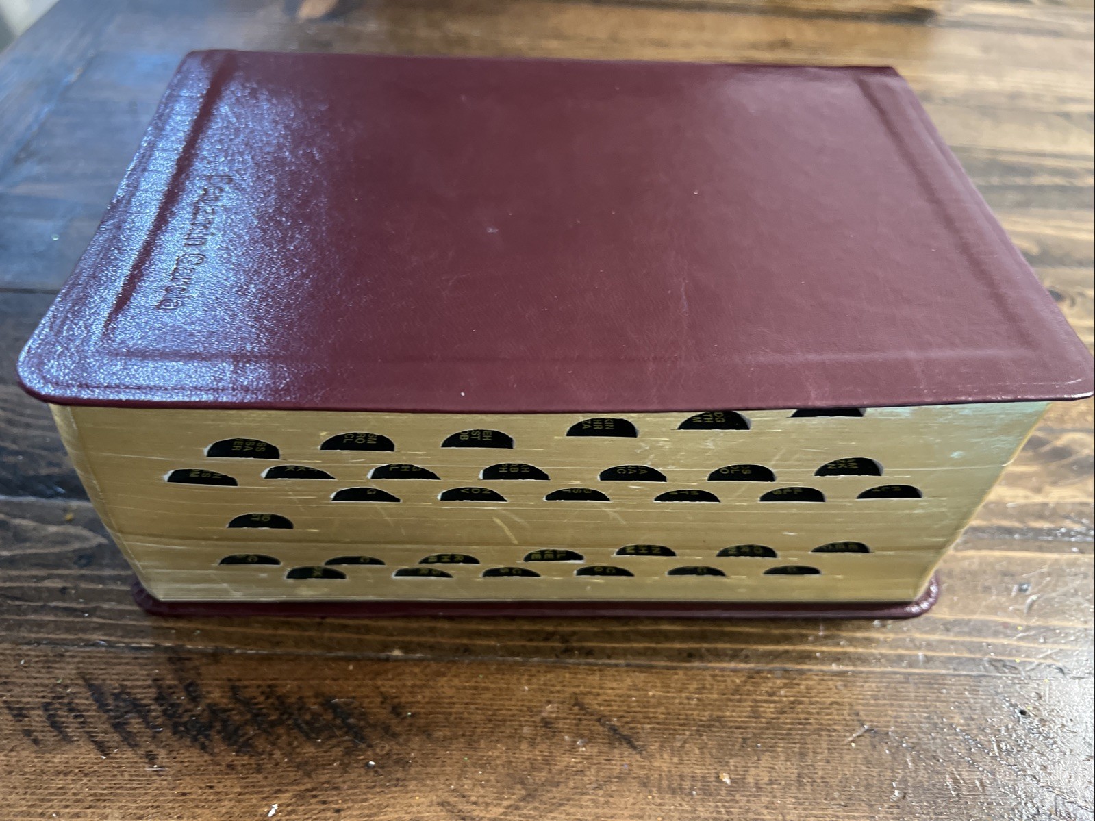 2019 Burgundy Simulated Leather 7-1/2”x5-1/2” LDS Quad Indexed Clean!