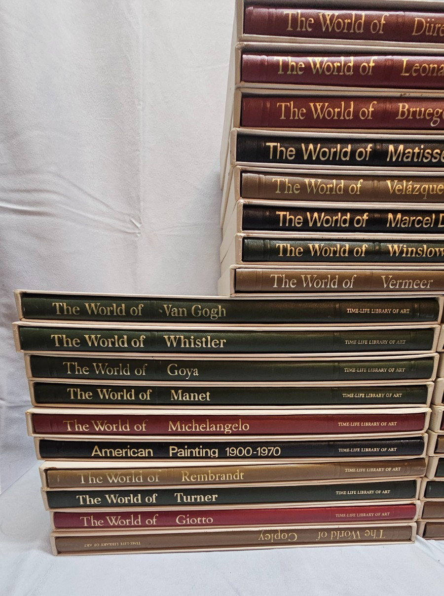 1967 Complete Set of 28 Time Life Library of Art Hardcovers w/Slip Covers-USED