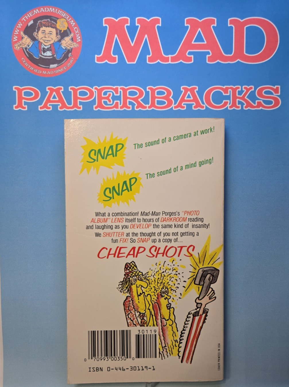 MAD Magazine Paperback Book: MAD CHEAP SHOTS 1990 Warner 2nd Print NM
