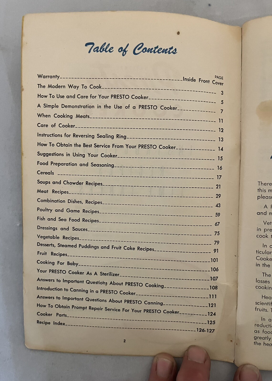 Vintage PRESTO Pressure Cooker Recipe Book Cookbook Instructions Models 403-406