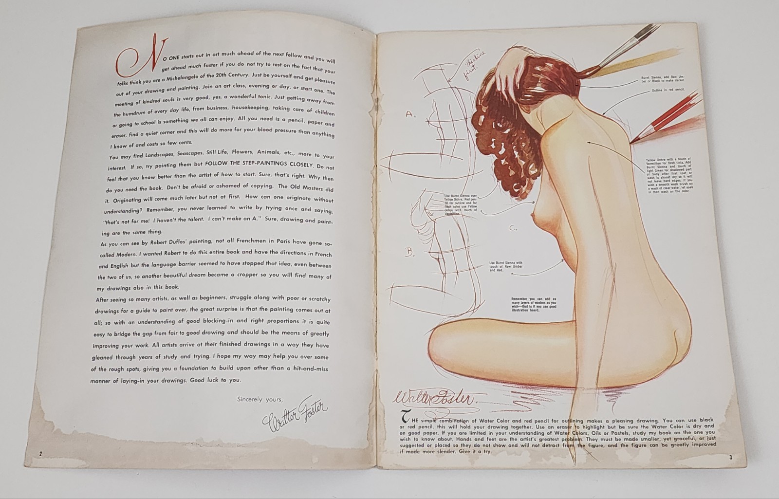 Vintage How To Draw Book The FIGURES FROM LIFE Fritz Willis & Walter T. Foster