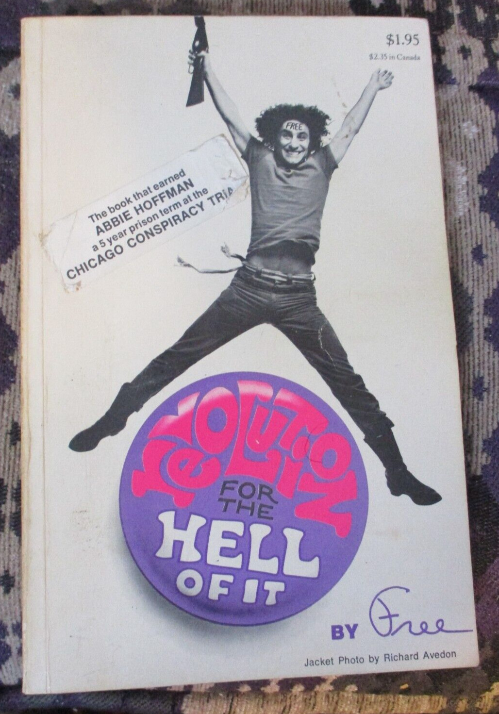 1970 Revolution For The Hell Of it By FREE Paperback Book Abbie Hoffman VG+