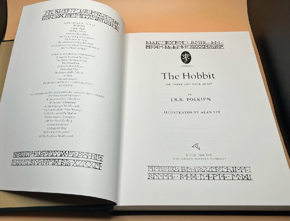Alan Lee illustrated Hobbit – later print of 1997 edition – dustjacket – Tolkien