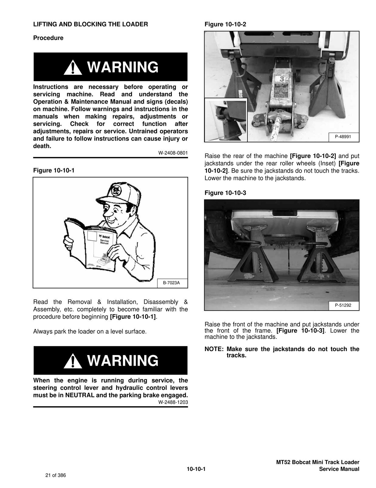 BOBCAT MT52 Mini Track Loader Service Manual SN 523611001 Up 2006, FOLDOUTS