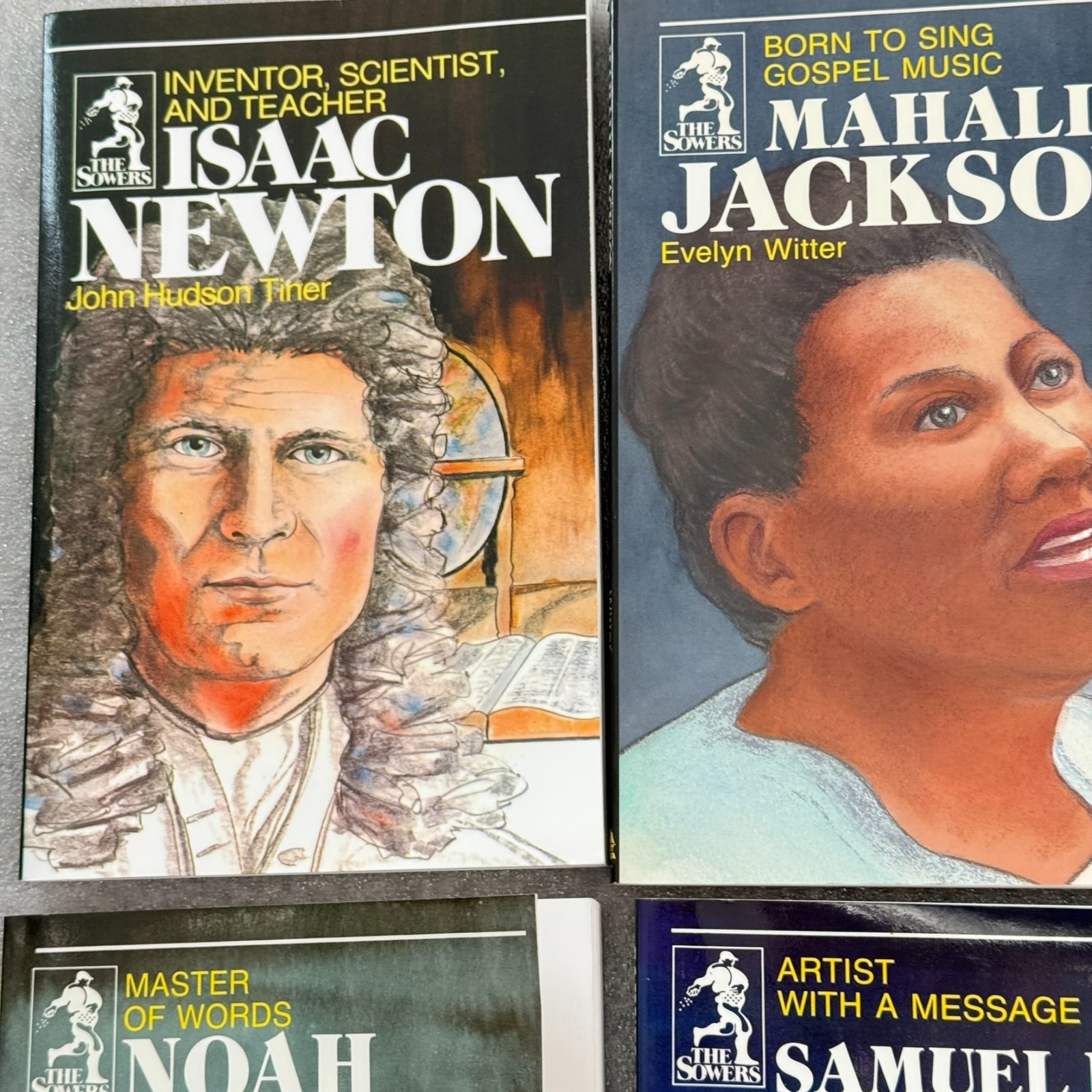 HOMESCHOOL Sowers Book Lot 4 Christian Biography Webster-Morse-Jackson-Newton