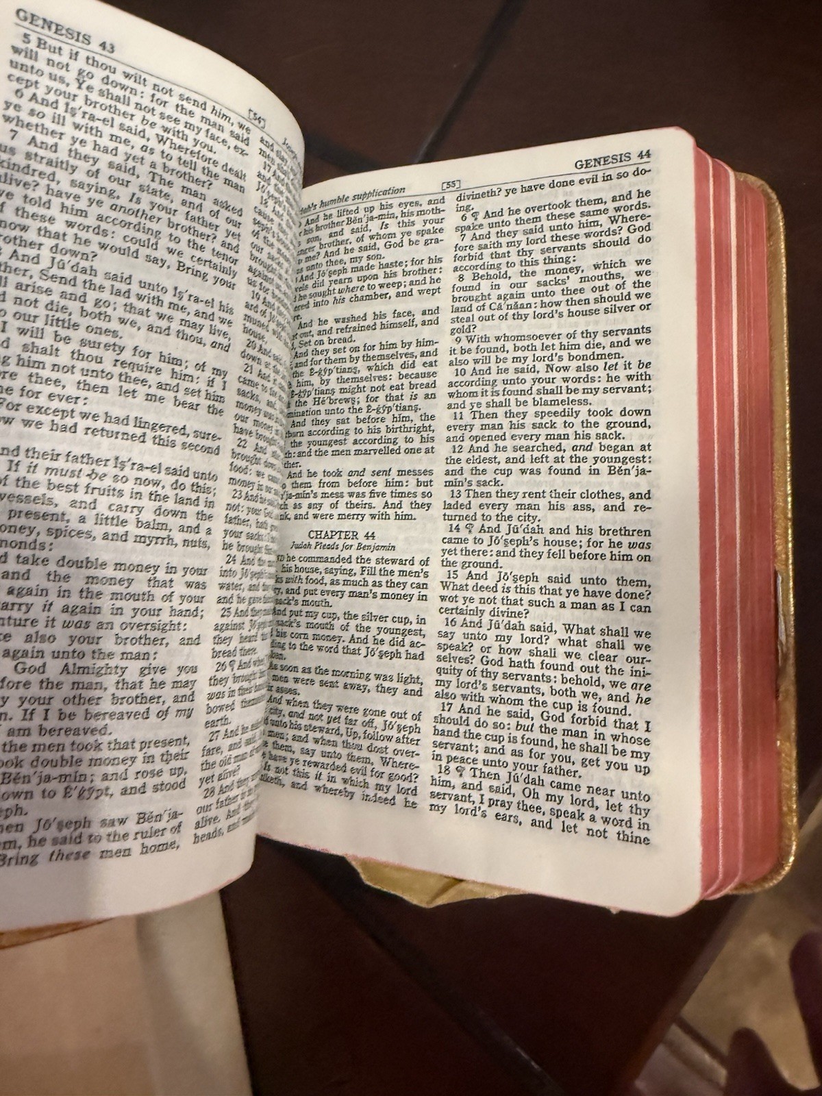 vintage Holy Bible authorized KJV LIMP GOLD LEATHER BINDING INDIA PAPER READ