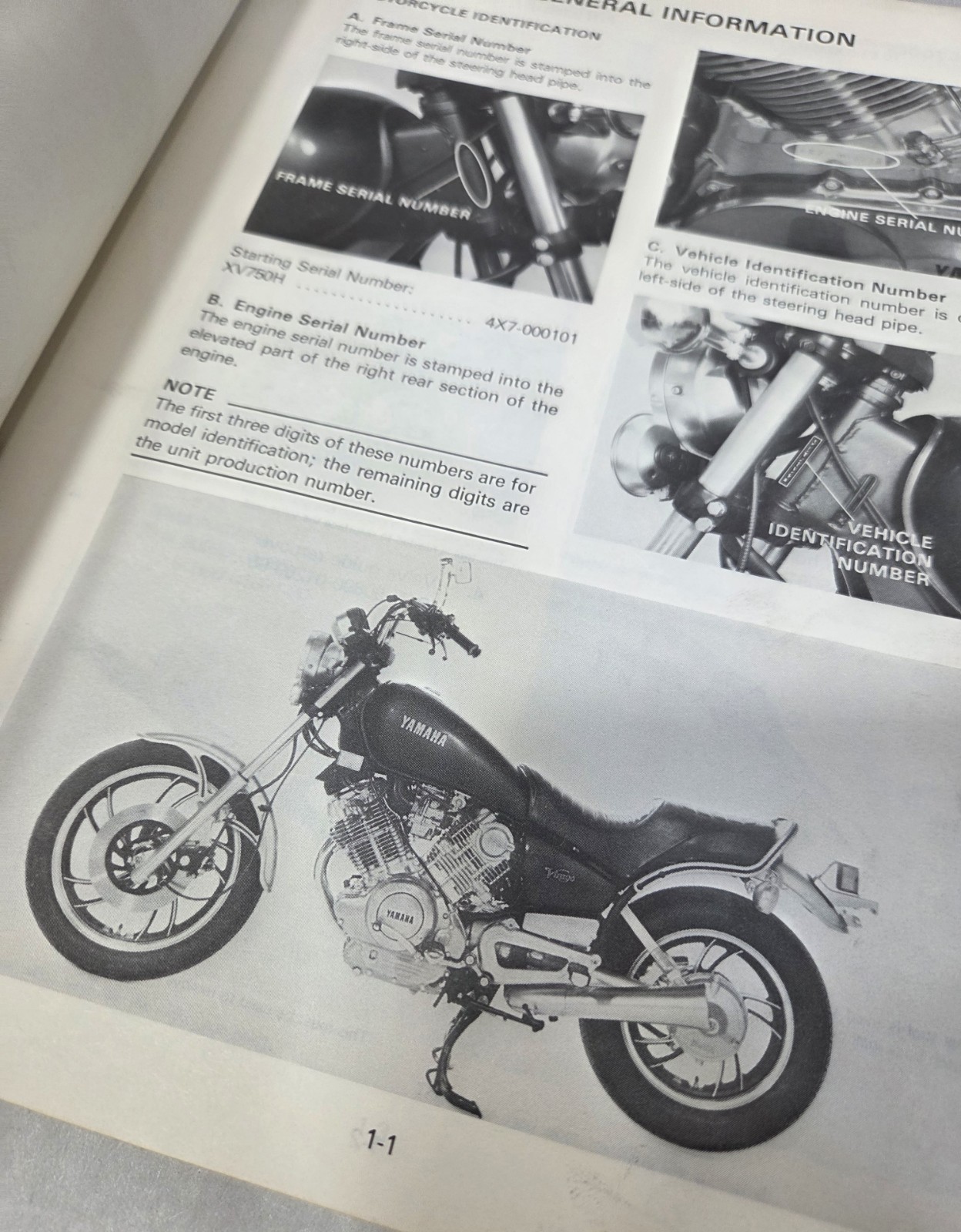 Genuine Yamaha XV750 H, XV920 RH Service Manual Shop Repair Book OEM XV 750 920