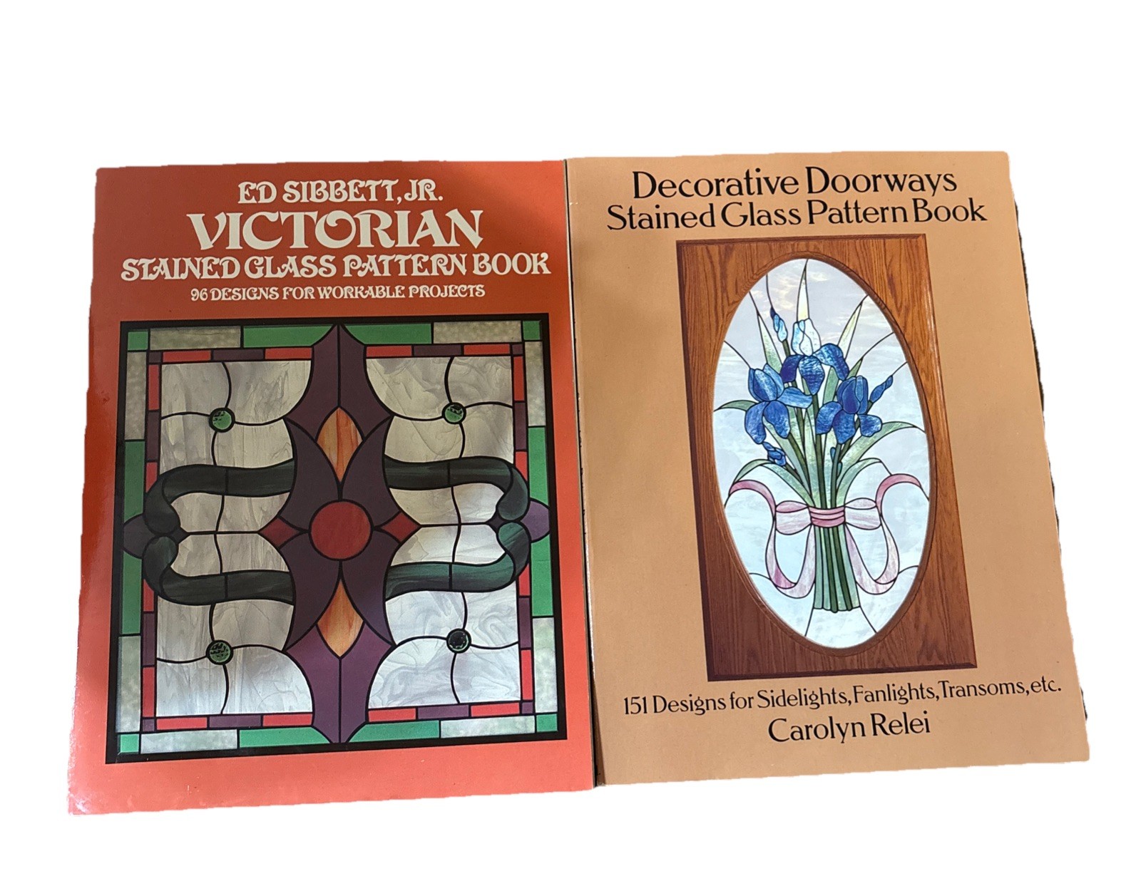 Decorative Stained Glass Victorian Pattern Doorway 2 Books
