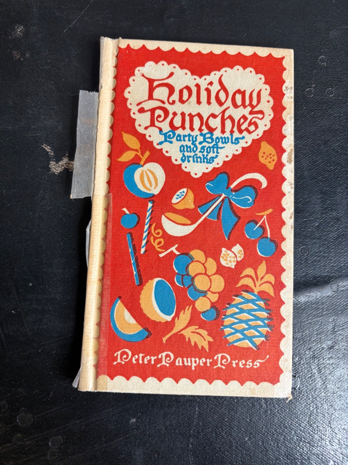 Holiday Punches Peter Pauper Press 1953 Vintage Party Bowls Soft Drinks