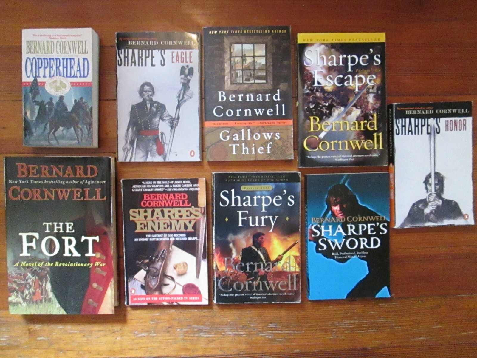 BERNARD CORNWELL Book Lot Sharpe’s Series Fury Eagle Honor Enemy Fort Copperhead