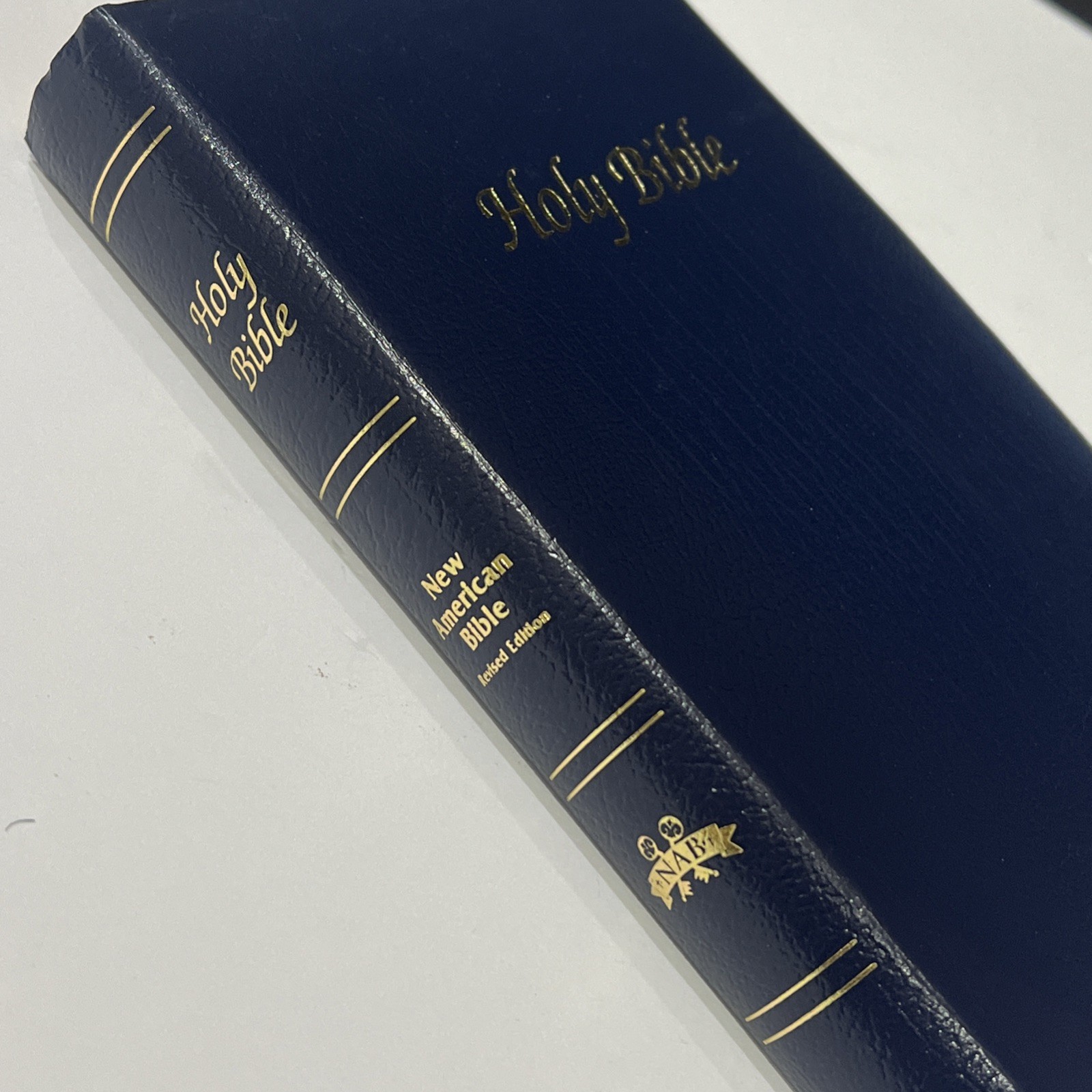 The New American Bible Official Catholic World Press 9×6” Blue, Clean