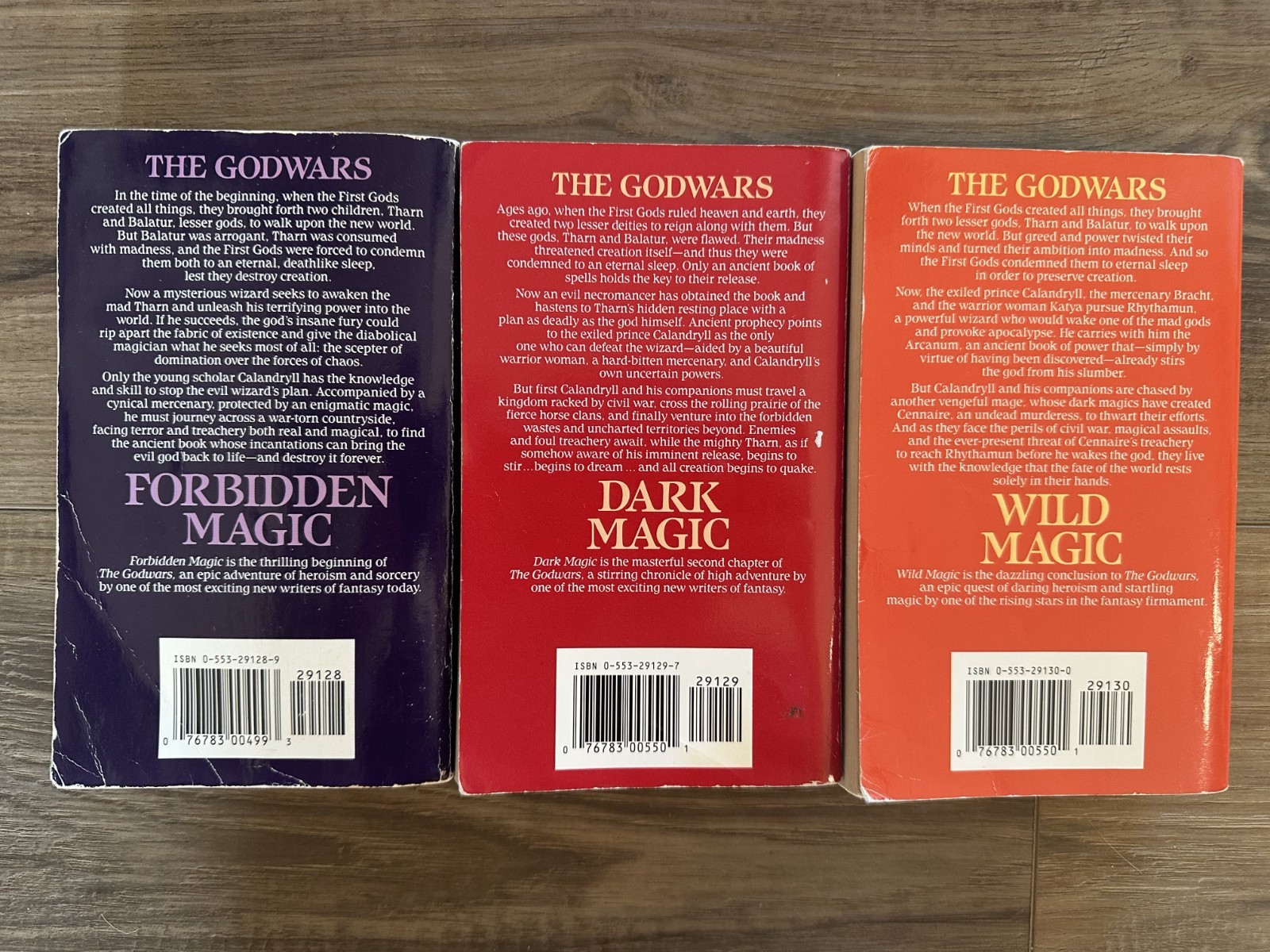 Angus Wells Godwars Trilogy Complete Set Forbidden Magic Dark Magic Wild Magic