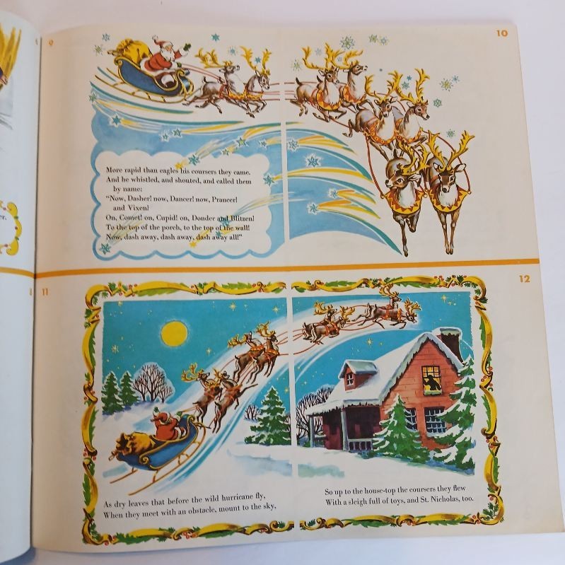 Vintage Uncut Pages-Golden Press Book 6 Christmas Stories Frosty, Rudolph & More