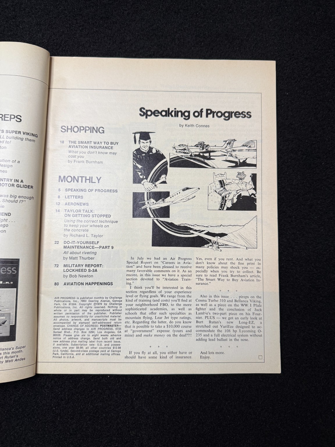 Air Progress Magazine October 1979 Cessna Turbo 310 Bellanca Super Viking