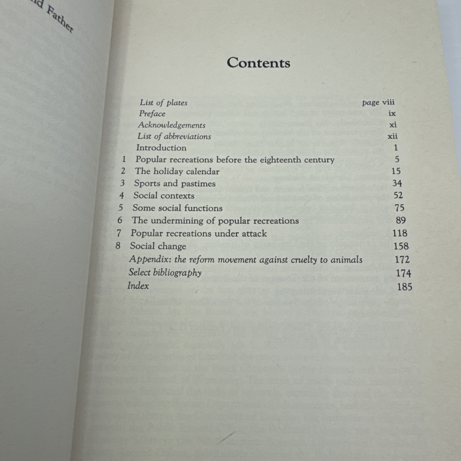 Popular Recreations in English Society 1700-1850 Robert W. Malcolmson PB 1979