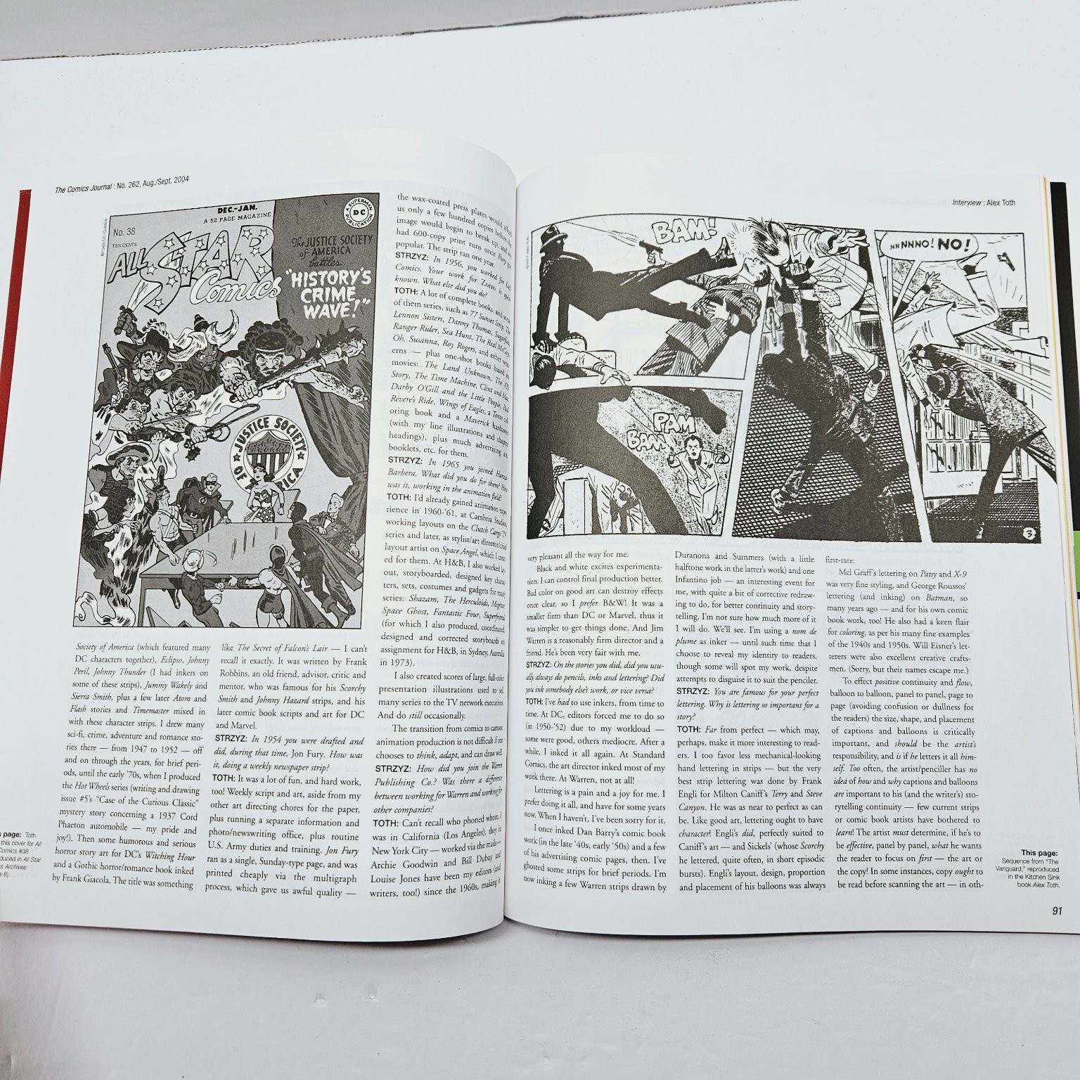 The Comics Journal Issue 262 Aug/Sept 2004 Alex Toth Focus Fantagraphics