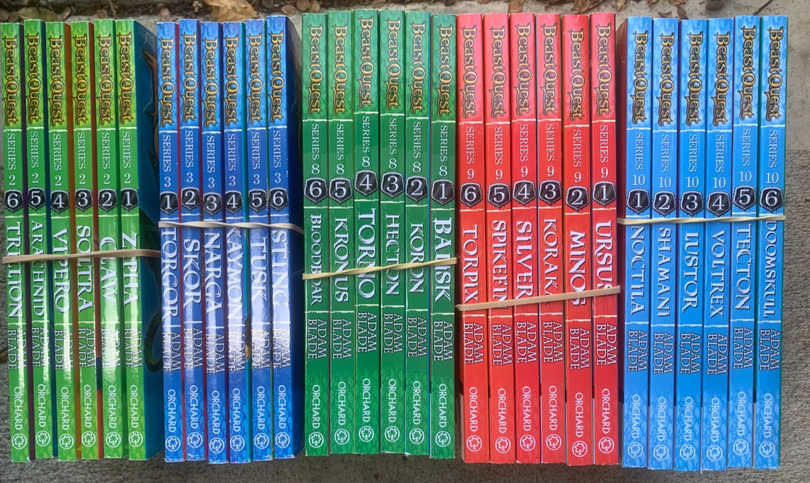 Lot of 5 BEAST QUEST Complete Sets 2 3 8 9 10 by Adam Blade Series 30-PB lot