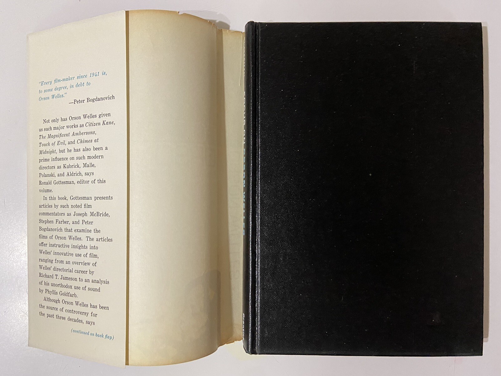 Focus on Orson Welles by Ronald Gottesman (1976 SIGNED 1st Hardcover)
