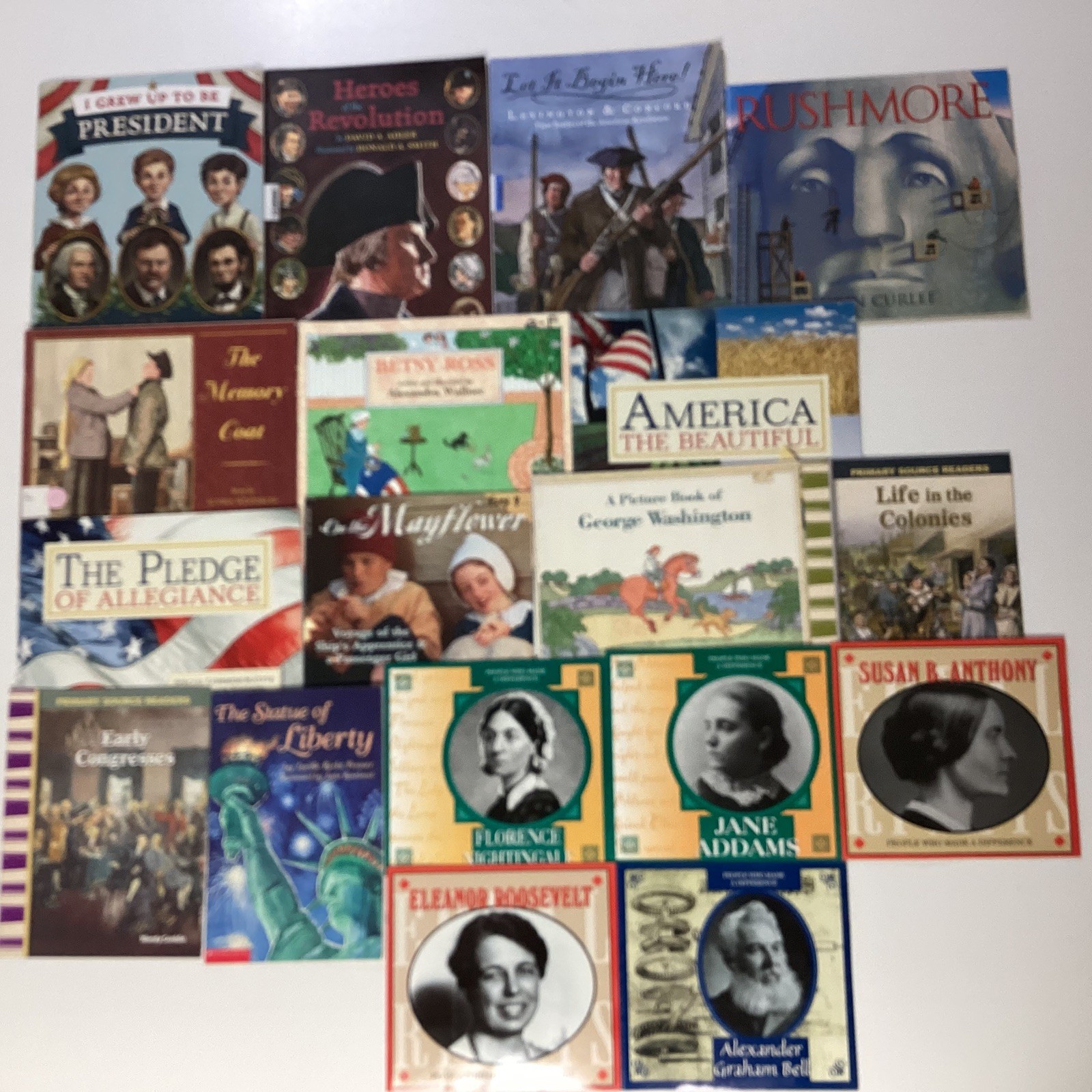 American History United States Exploration Home School Biography 18 Book Lot