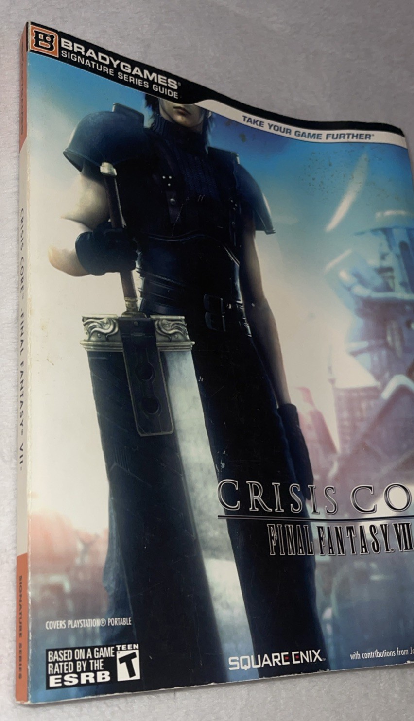 Crisis Core Final Fantasy VII BradyGames Strategy Guide COMPLETE w/ Error Poster