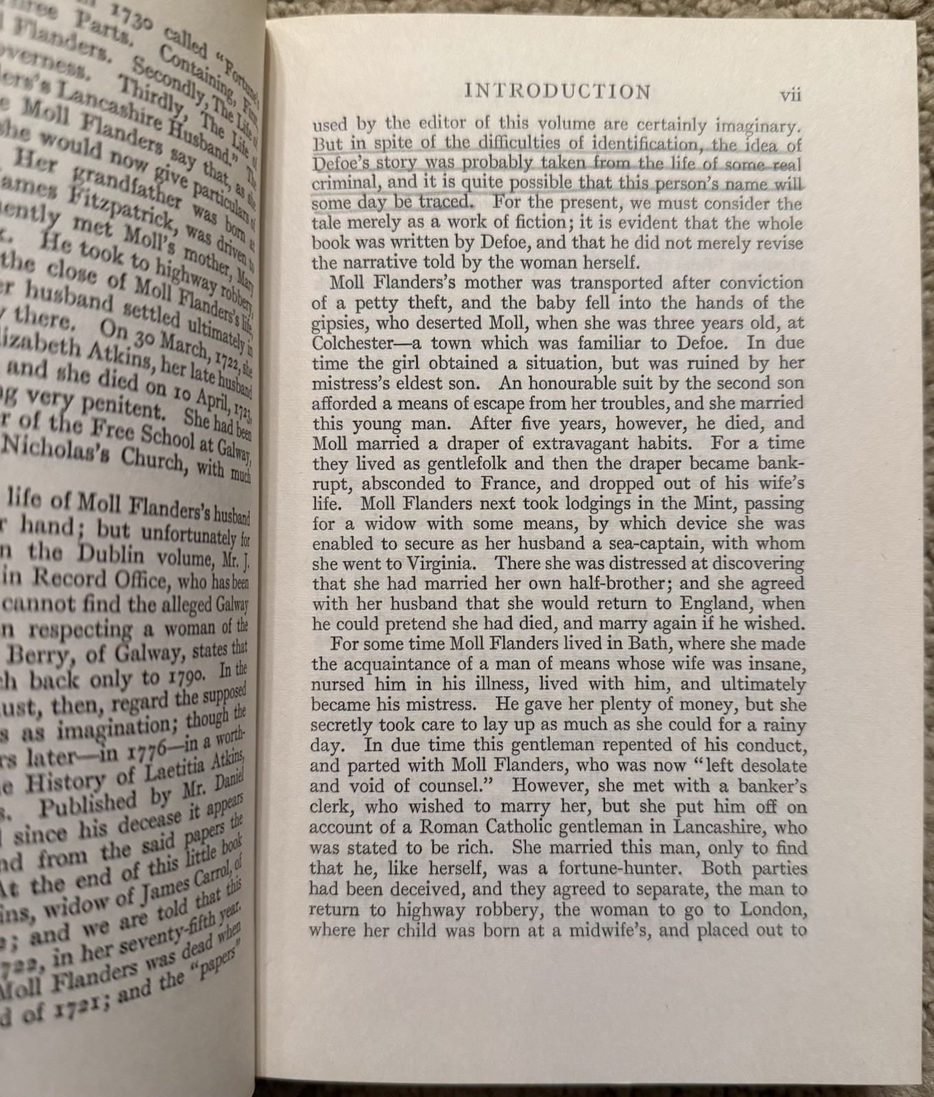 MOLL FLANDERS BY DANIEL DEFOE 1966 EVERYMAN’S LIBRARY VINTAGE HARDCOVER W/ DJ