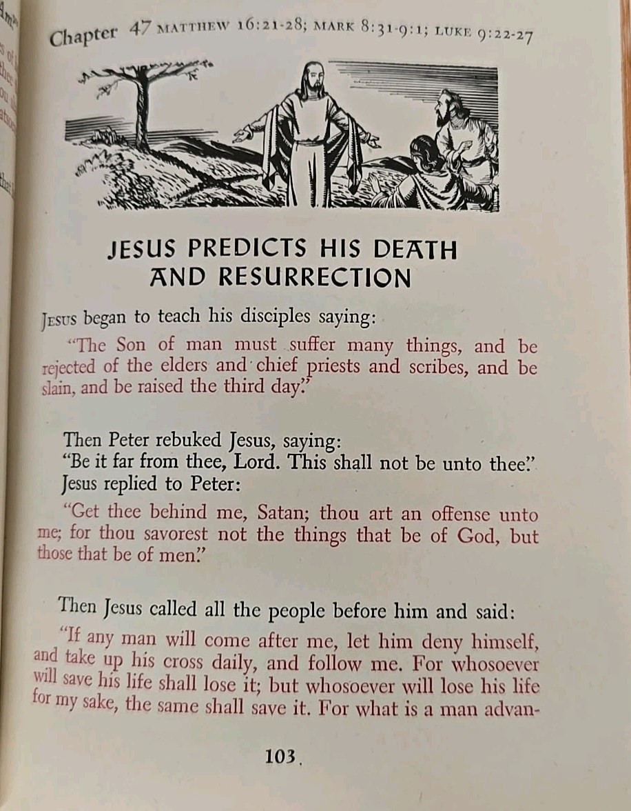 The Words Of Jesus Vtg 1943 Christian Prayer Book Red Letter Hardcover Bible 40s