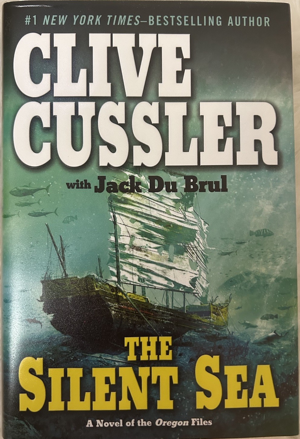 Signed x2 The Silent Sea Clive Cussler Jack Du Brul 2010 HCDJ Putnam Books VG
