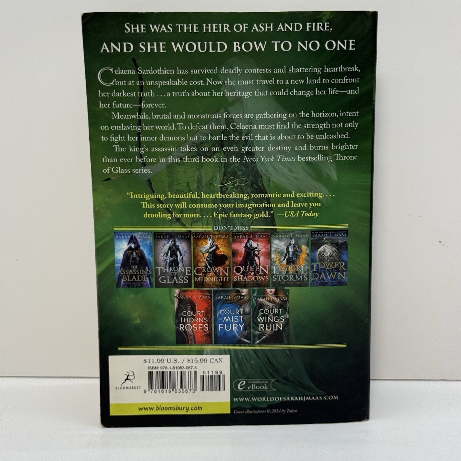 Heir of Fire TPB OOP Original Cover Sarah J. Maas Throne of Glass 3 Out Of Print