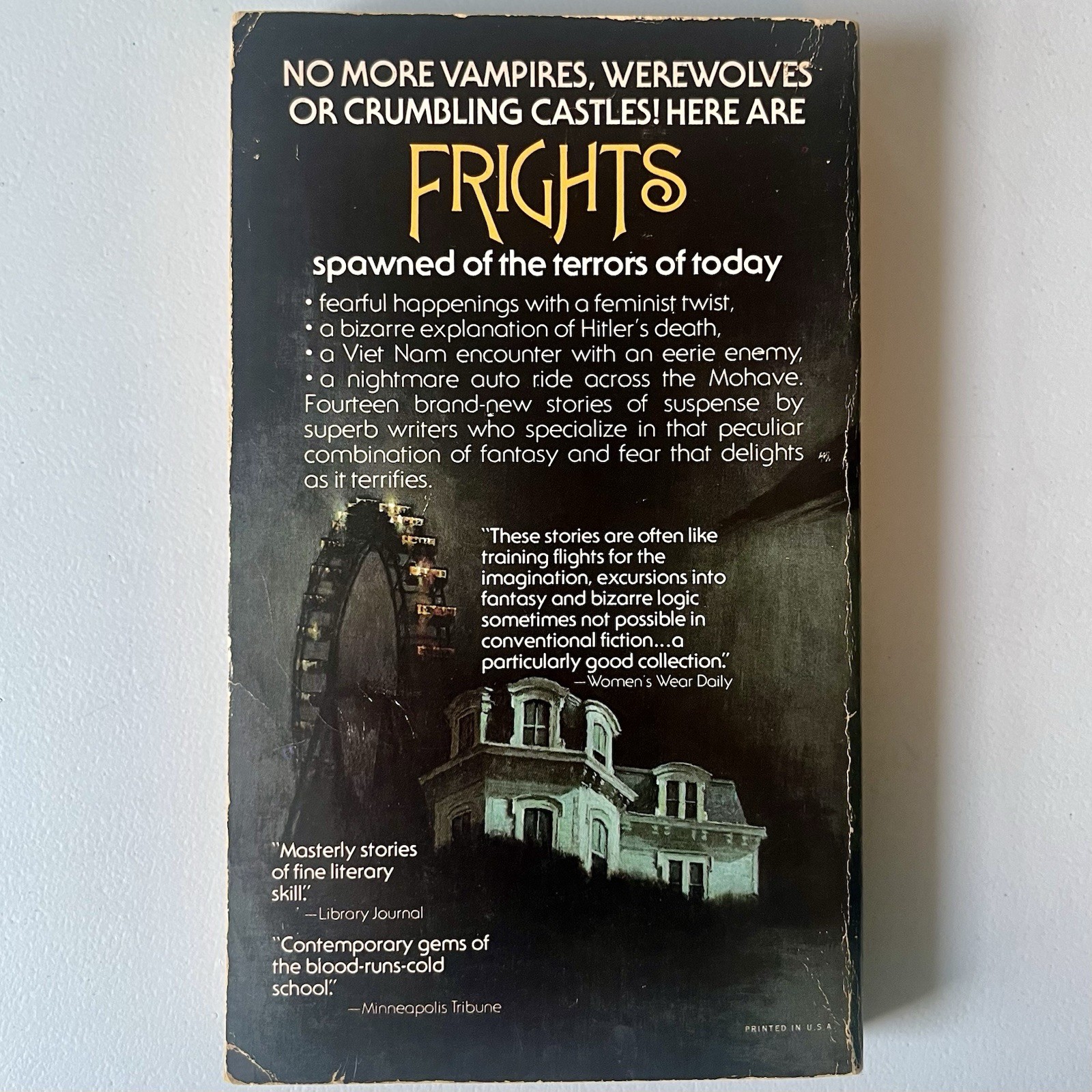 Frights Kirby McCauley Horror Anthology 1977 First Printing Short Stories