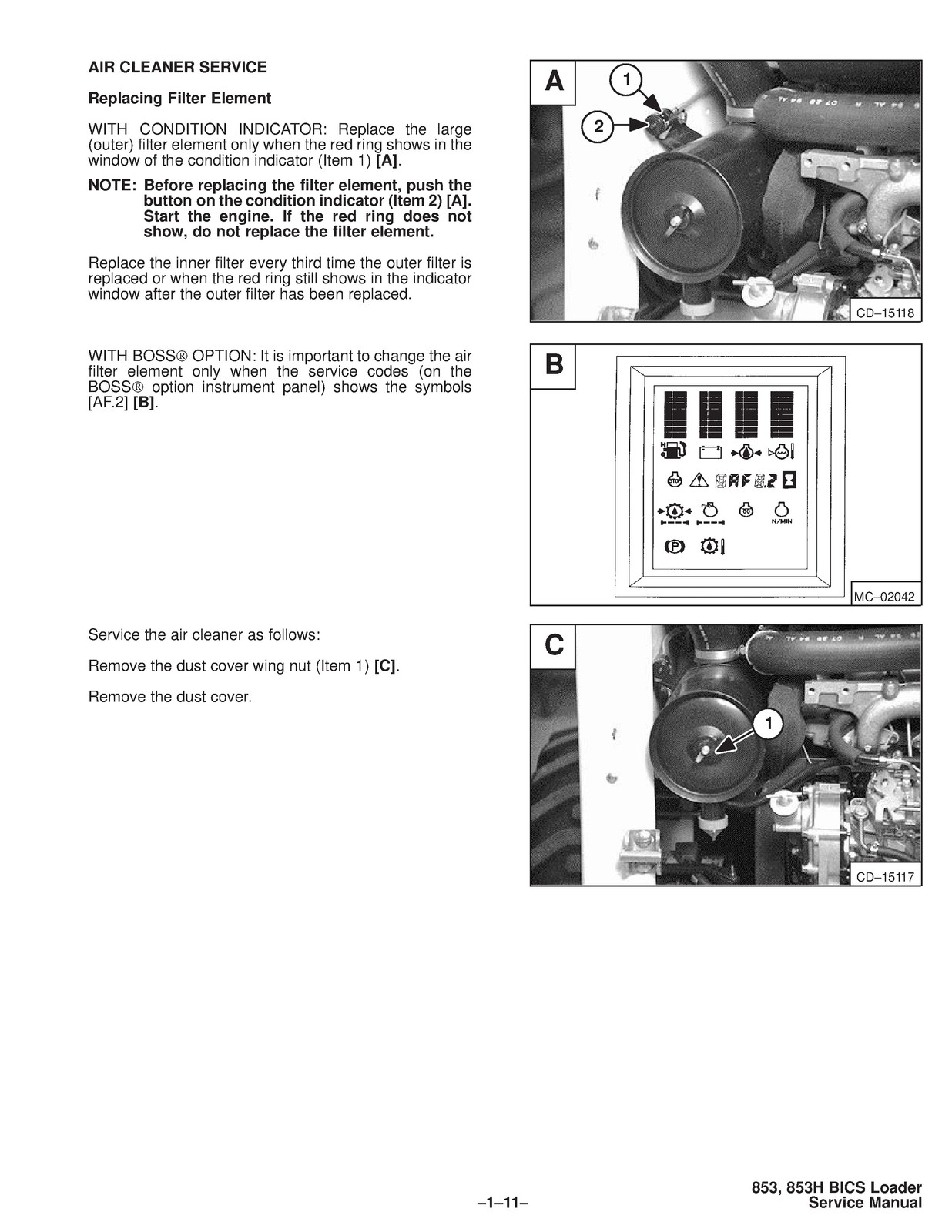 BOBCAT 853 Service Manual 1995 SN 508418001 Up – BOUND – COVERS – XL FOLDOUTS