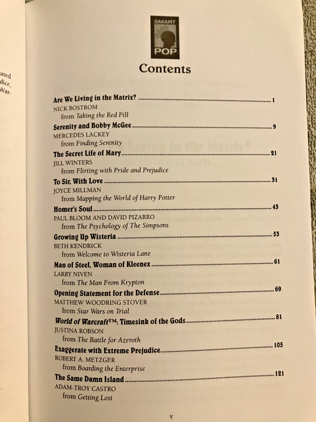 BEST OF BENBELLA books Smart Pop Vol 2 Larry Niven Nick Bostrum Mercedes Lackey