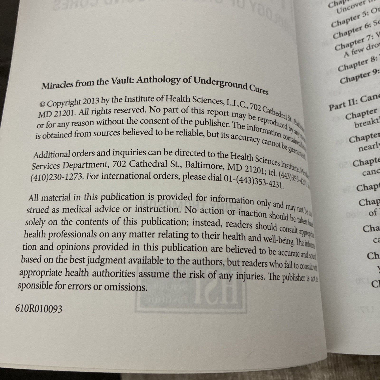 Miracles From The Vault Anthology Of Underground Cures by Jenny Thompson HSI