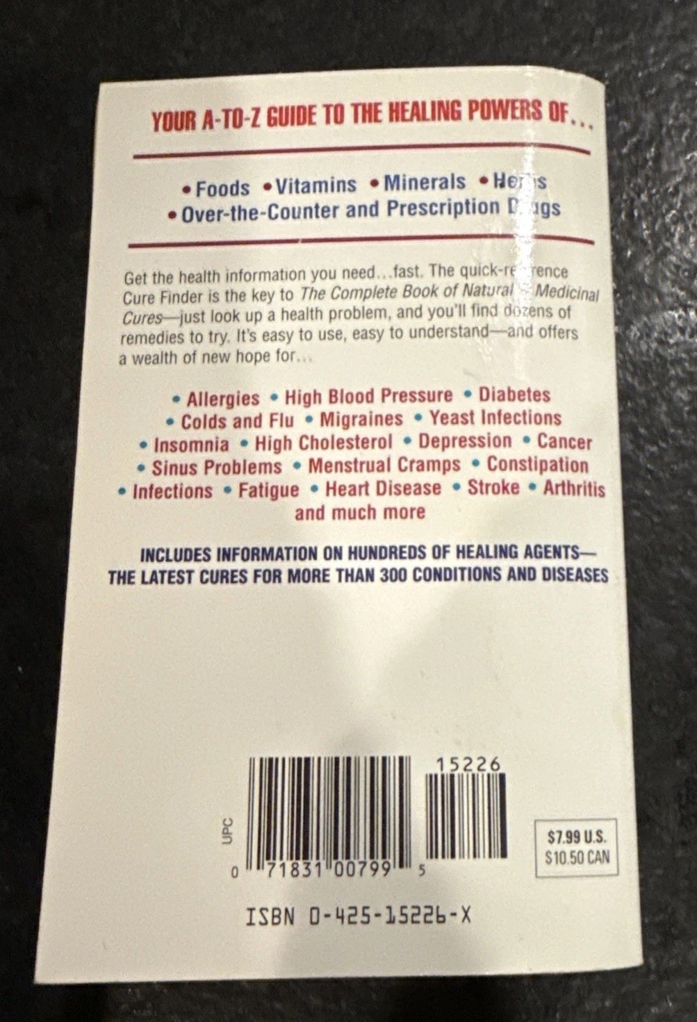The Complete Book of Natural and Medicinal Cures Prevention Magazine- PB, 1996