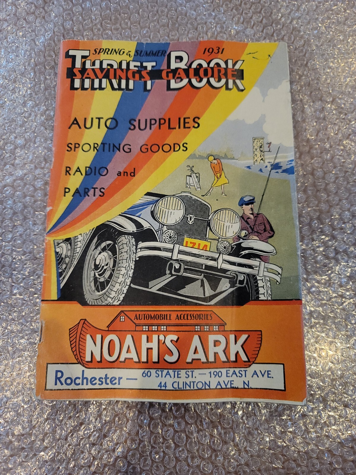 Thrift book, savings galore, Rochester NY 1931 Noah’s Ark,