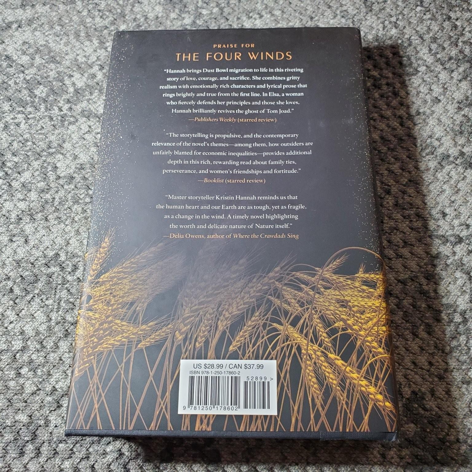The Four Winds Kristin Hannah 2021 Historical Fiction Hardcover Book HCDJ