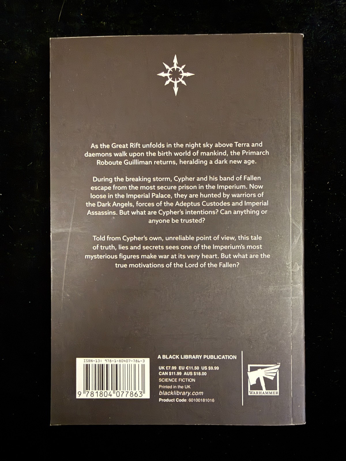 Cypher: Lord of the Fallen by John French Black Library Books Warhammer 40K