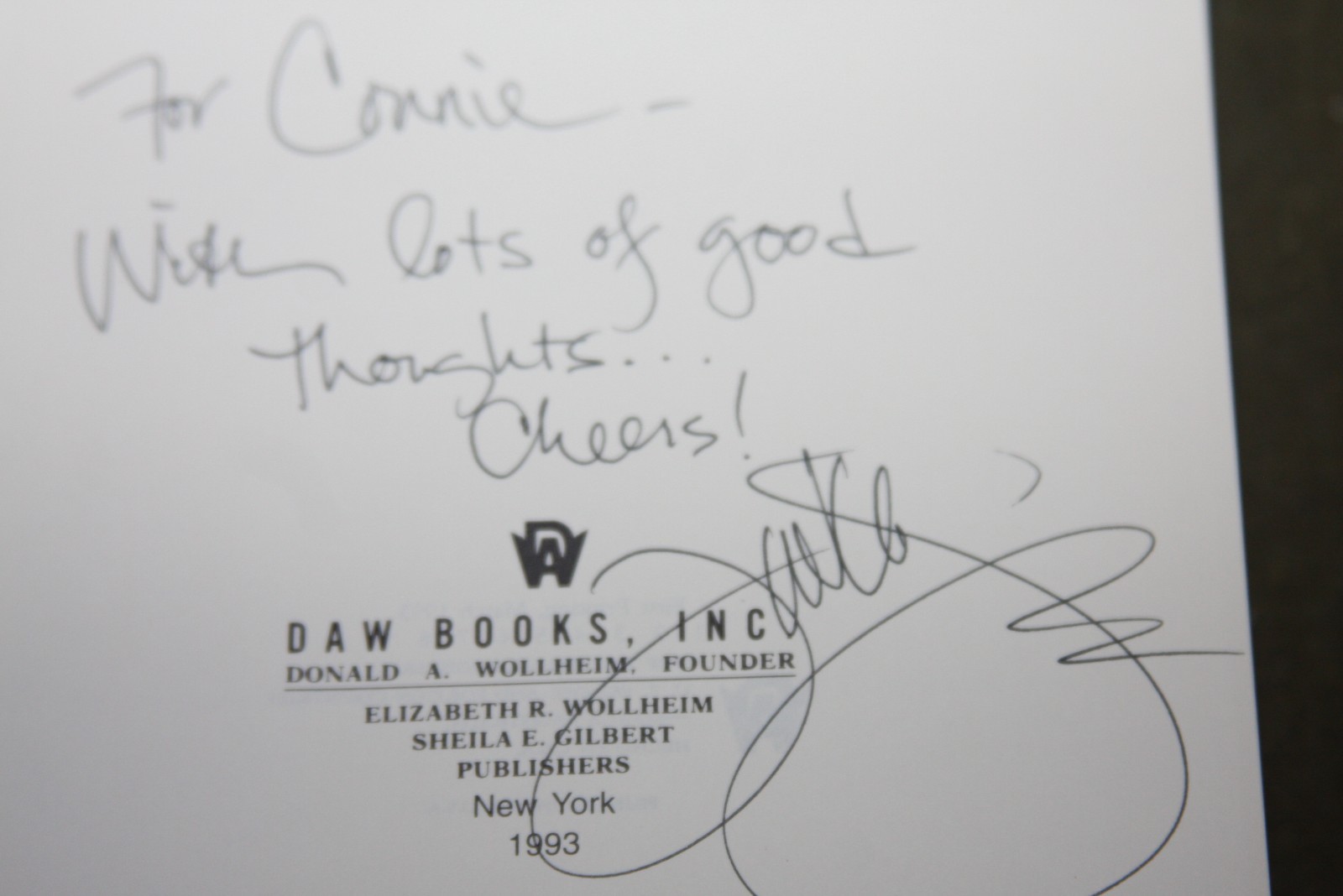 To Green Angel Tower by Tad Williams 1993 HC 1st/1st – Signed w/ Inscription