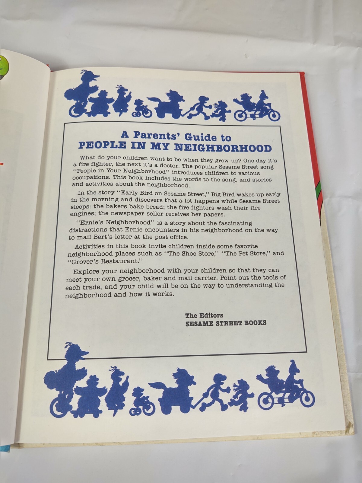 Vtg 89 On My Way With Sesame Street Volume 7 People In My Neighborhood Book CTW