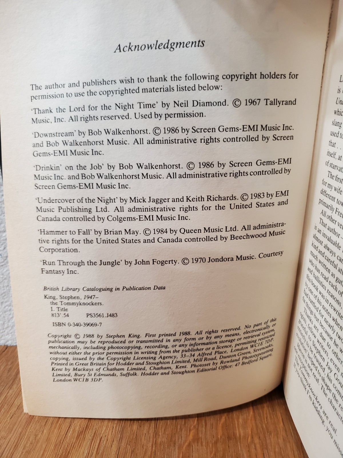 Stephen King 1st Editions Misery, The Tommy Knockers And Different Seasons