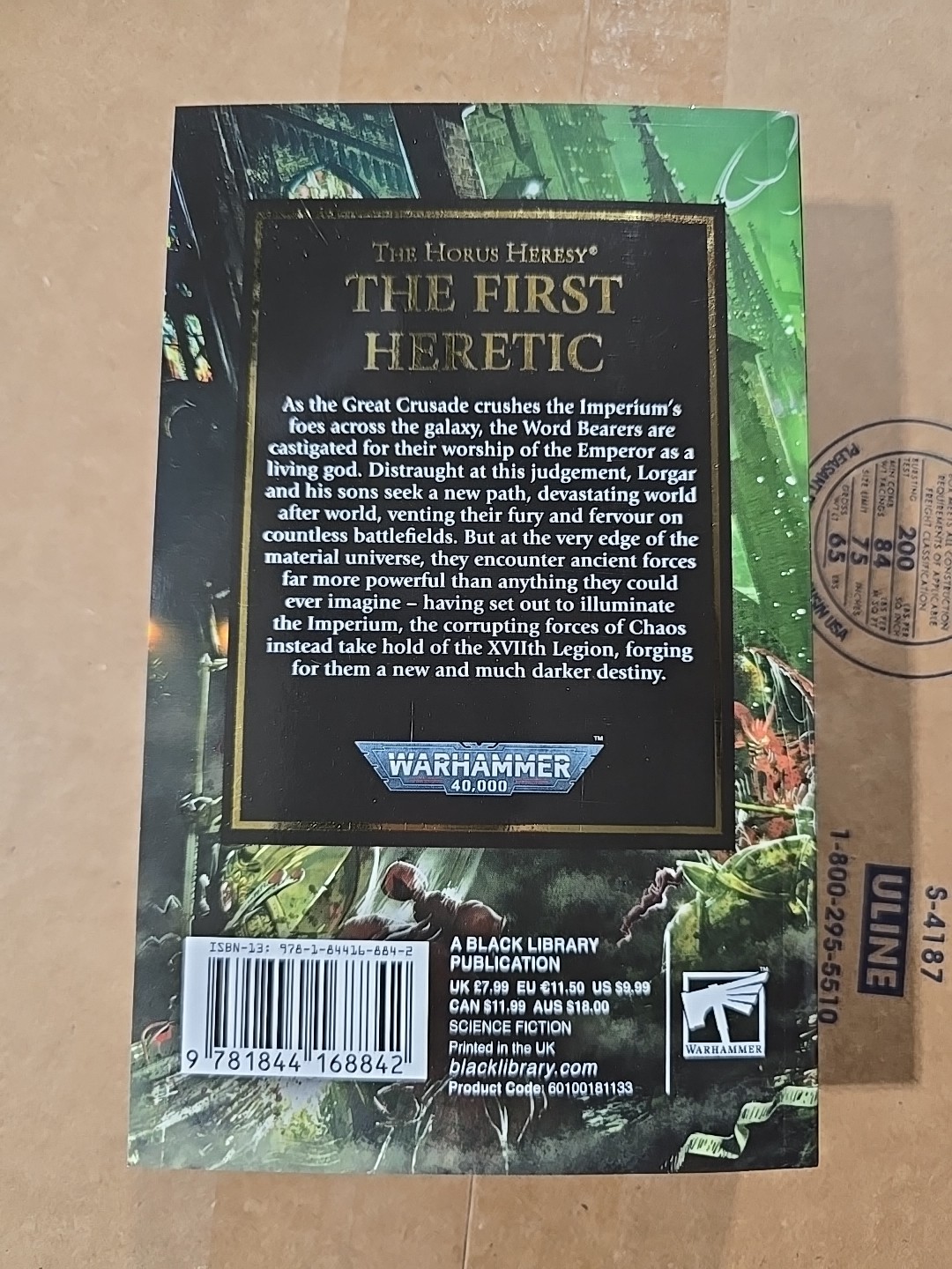 Horus Heresy: the First Heretic by Aaron Dembski-Bowden (2017, Trade Paperback)