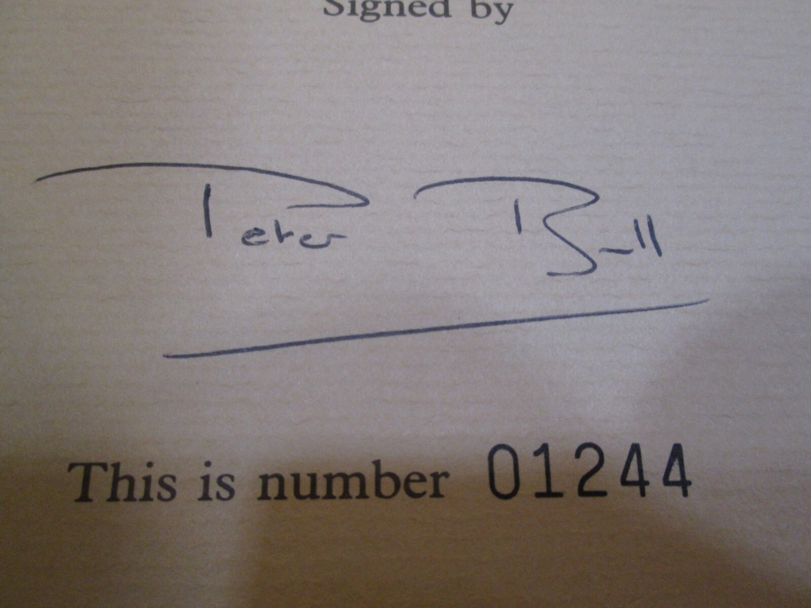 The Teddy Bear Book *FLAT-SIGNED* by Peter Bull and Numbered 1244 out of 10,000