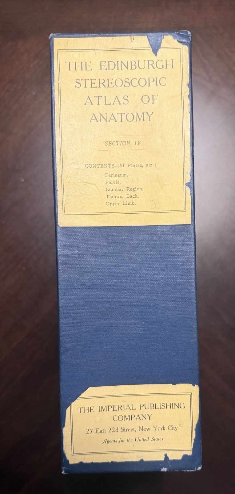 1909 The Edinburgh Stereoscopic Atlas of Anatomy, Section IV EXCELLENT CONDITION