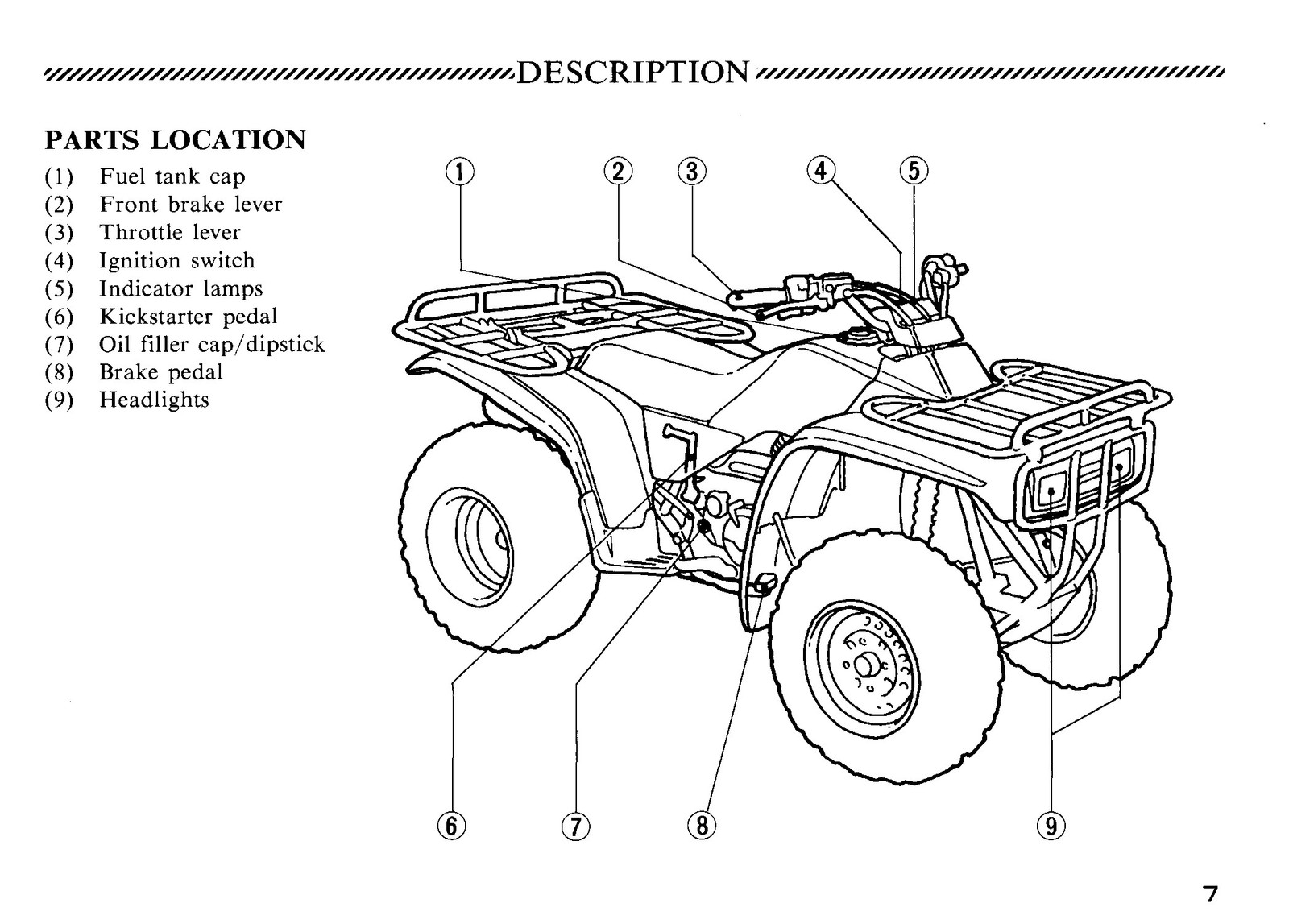 HONDA TRX 300 FW Big Red 300 x4 4×4 ATV Owners Manual 1988 – WIRE BOUND – COVERS